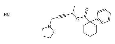 5-pyrrolidin-1-ylpent-3-yn-2-yl 1-phenylcyclohexane-1-carboxylate,hydrochloride Structure