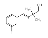 1-Propanol,2-[[(3-fluorophenyl)methylene]amino]-2-methyl- Structure