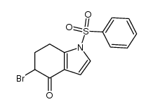 1-benzenesulfonyl-5-bromo-1,5,6,7-tetrahydro-indol-4-one Structure