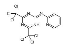 N-pyridin-2-yl-4,6-bis(trichloromethyl)-1,3,5-triazin-2-amine结构式