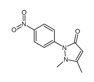 2,3-dimethyl-1-(4-nitrophenyl)-3-pyrazolin-5-one structure