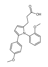 3-[1-(2-methoxyphenyl)-5-(4-methoxyphenyl)pyrrol-2-yl]propanoic acid Structure