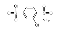 3-chloro-4-sulfamoylbenzenesulfonyl chloride结构式