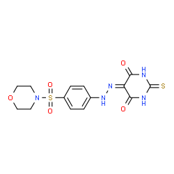 5-(2-(4-(morpholinosulfonyl)phenyl)hydrazono)-2-thioxodihydropyrimidine-4,6(1H,5H)-dione Structure