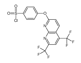 Benzenesulfonyl chloride, 4-[[5,7-bis(trifluoromethyl)-1,8-naphthyridin-2-yl]oxy]- (9CI) Structure