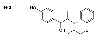 [1-hydroxy-1-(4-hydroxyphenyl)propan-2-yl]-(1-phenylsulfanylpropan-2-yl)azanium,chloride Structure