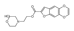 2-morpholin-4-ium-4-ylethyl furo[2,3-g][1,4]benzodioxine-7-carboxylate,chloride Structure
