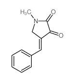 4-benzylidene-1-methyl-pyrrolidine-2,3-dione structure