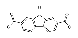 9-oxo-fluorene-2,7-dicarbonyl chloride结构式