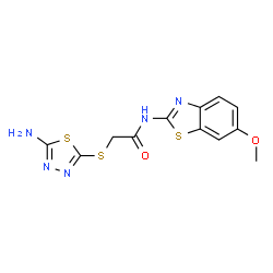 2-[(5-Amino-1,3,4-thiadiazol-2-yl)sulfanyl]-N-(6-methoxy-1,3-benzothiazol-2-yl)acetamide Structure