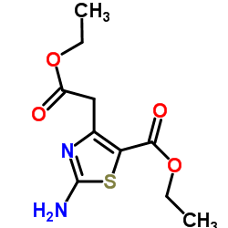 2-氨基-4-(2-乙氧基-2-氧代乙基)噻唑-5-羧酸乙酯结构式
