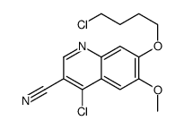 4-chloro-7-(4-chlorobutoxy)-6-methoxyquinoline-3-carbonitrile Structure