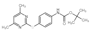 Carbamic acid, [4-[(4,6-dimethyl-2-pyrimidinyl)thio]phenyl]-, 1,1-dimethylethyl ester (9CI)结构式