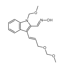 3-[3-(methoxymethyloxy)prop-1-en-1-yl]-N-(methoxymethyl)indole-2-carbaldehyde oxime结构式