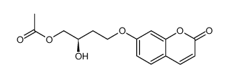 (R)-7-(4-acetoxy-3-hydroxybutyloxy)-2H-1-benzopyran-2-one结构式