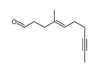 4-methyldec-4-en-8-ynal结构式