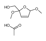 acetic acid,(2,5-dimethoxy-2H-furan-5-yl)methanol结构式