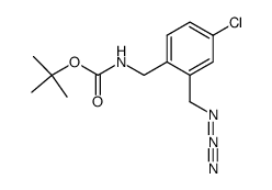 tert-butyl (2-(azidomethyl)-4-chlorobenzyl)carbamate结构式