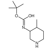 tert-butyl N-(4-methylpiperidin-3-yl)carbamate Structure