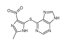 6-[(2-methyl-5-nitro-1H-imidazol-4-yl)sulfanyl]-7H-purine结构式