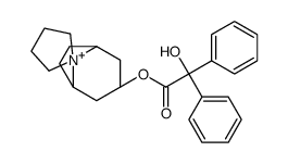 [(5S)-spiro[8-azoniabicyclo[3.2.1]octane-8,1'-azolidin-1-ium]-3-yl] 2-hydroxy-2,2-diphenylacetate Structure