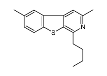 1-butyl-3,6-dimethyl-[1]benzothiolo[2,3-c]pyridine结构式