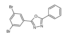2-(3,5-dibromophenyl)-5-phenyl-1,3,4-oxadiazole Structure
