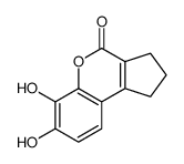 6,7-dihydroxy-2,3-dihydro-1H-cyclopenta[c]chromen-4-one结构式