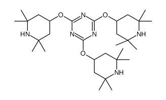 2,4,6-tris[(2,2,6,6-tetramethylpiperidin-4-yl)oxy]-1,3,5-triazine结构式