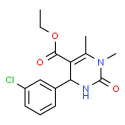 Ethyl 4-(3-chlorophenyl)-1,6-dimethyl-2-oxo-1,2,3,4-tetrahydro-5-pyrimidinecarboxylate Structure