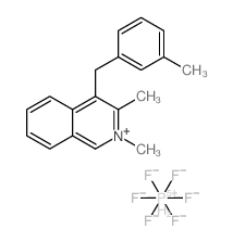 2,3-dimethyl-4-(3-methylbenzyl)isoquinolin-2-ium hexafluorophosphate(V)结构式