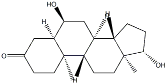 6α,17β-Dihydroxy-5β-androstan-3-one结构式