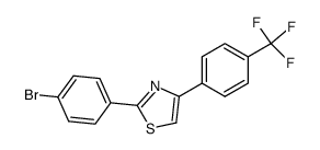 2-(4-bromo-phenyl)-4-(4-trifluoromethyl-phenyl)thiazole结构式