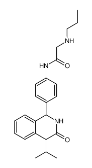 4'-(4-Isopropyl-3-oxo-1,2,3,4-tetrahydroisoquinolin-1-yl)-2-(propylamino)acetanilide结构式