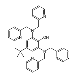 2,6-bis[bis(pyridin-2-ylmethyl)amino]-4-tert-butylphenol结构式