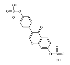 [4-(4-oxo-7-sulfooxychromen-3-yl)phenyl] hydrogen sulfate Structure