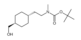 trans-[2-(4-hydroxymethylcyclohexyl)ethyl]methylcarbamic acid tert-butyl ester Structure