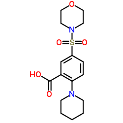 5-(MORPHOLINE-4-SULFONYL)-2-PIPERIDIN-1-YL-BENZOIC ACID Structure