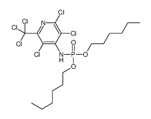2,3,5-trichloro-N-dihexoxyphosphoryl-6-(trichloromethyl)pyridin-4-amine结构式