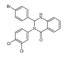 2-(4-bromophenyl)-3-(3,4-dichlorophenyl)-1,2-dihydroquinazolin-4-one Structure