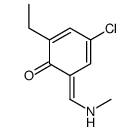 (6E)-4-chloro-2-ethyl-6-(methylaminomethylidene)cyclohexa-2,4-dien-1-one Structure