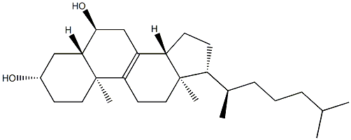 5α-Cholest-8-ene-3β,6α-diol结构式