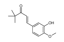 (E)-1-(3-hydroxy-4-methoxyphenyl)-4,4-dimethylpent-1-en-3-one结构式
