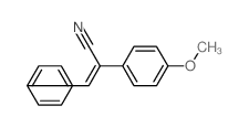 Benzeneacetonitrile,4-methoxy-a-(phenylmethylene)- Structure
