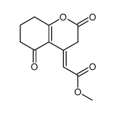 Methyl-5,6,7,8-tetrahydro-5-oxocumarin-Δ4(3H)α-acetat Structure