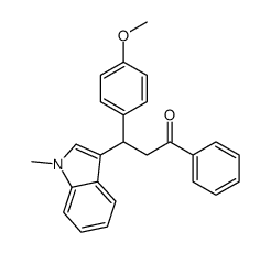 3-(4-methoxyphenyl)-3-(1-methylindol-3-yl)-1-phenylpropan-1-one Structure