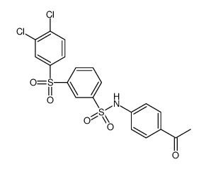 N-(4-acetylphenyl)-3-(3,4-dichlorophenyl)sulfonylbenzenesulfonamide结构式