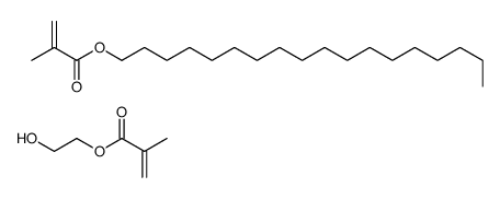 2-hydroxyethyl 2-methylprop-2-enoate,octadecyl 2-methylprop-2-enoate结构式