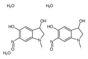 1-methyl-6-nitroso-2,3-dihydroindole-3,5-diol,trihydrate结构式