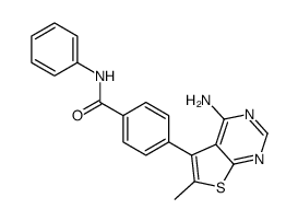 4-(4-amino-6-methylthieno[2,3-d]pyrimidin-5-yl)-N-phenylbenzamide结构式